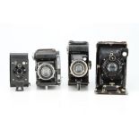 Four German Folding Cameras,