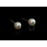 Pearl Solitaire Earrings