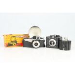 A Selection of Three Bakelite Cameras,