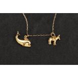 An 18 ct Gold Charm in the Form of a Donkey,