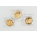 Three German gold tokens,