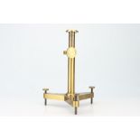 A Large Brass Adjustable Tripod Stand,