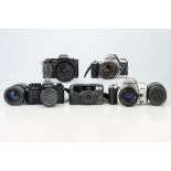 A Mixed Selection of 35mm Cameras,