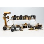 A Collection of Microscope Parts, Accessories' and Objectives,