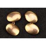 A Pair of 9 ct Gold Chain Link Cufflinks,