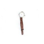 A Silver Cased Trench Watch,