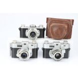 Three Kodak 35 Rangefinder & Viewfinder Cameras