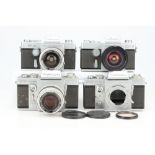 Four Topcon SLR Cameras,