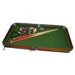 An E. J. Riley Slate Bed Table Top Snooker Table,