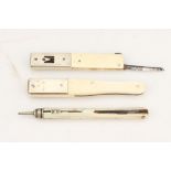Two Antique Quill Cutters and a Pen Knife
