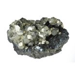 Minerals, Large Specimen of Pyrite,on Hematite, Elba, Italy,