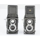 Two Minolta Autocord Medium Format TLR Cameras,