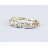 18 ct Gold Five Stone Diamond Ring,