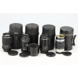 Four Asahi Opt. Co. 135mm f/3.5 Lenses,