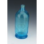 Blue Glass Soda Syphon Bottle,