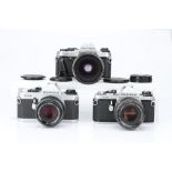 Three Pentax SLR Cameras,