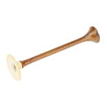 An Ivory and Fruitwood Monaural Stethoscope,