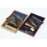 Two Drawing Instrument Sets,