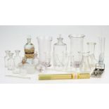 A Small Group of Chemist's Glass Laboratory Equipment,