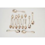 A Group of Silver Teaspoons,
