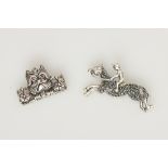 A Silver Brooch in the Form of a Cat and Kittens,