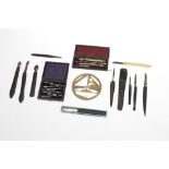 Drawing Instruments, Erasers and Pen Knives etc,