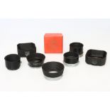 A Collection of Leica Lens Hoods,