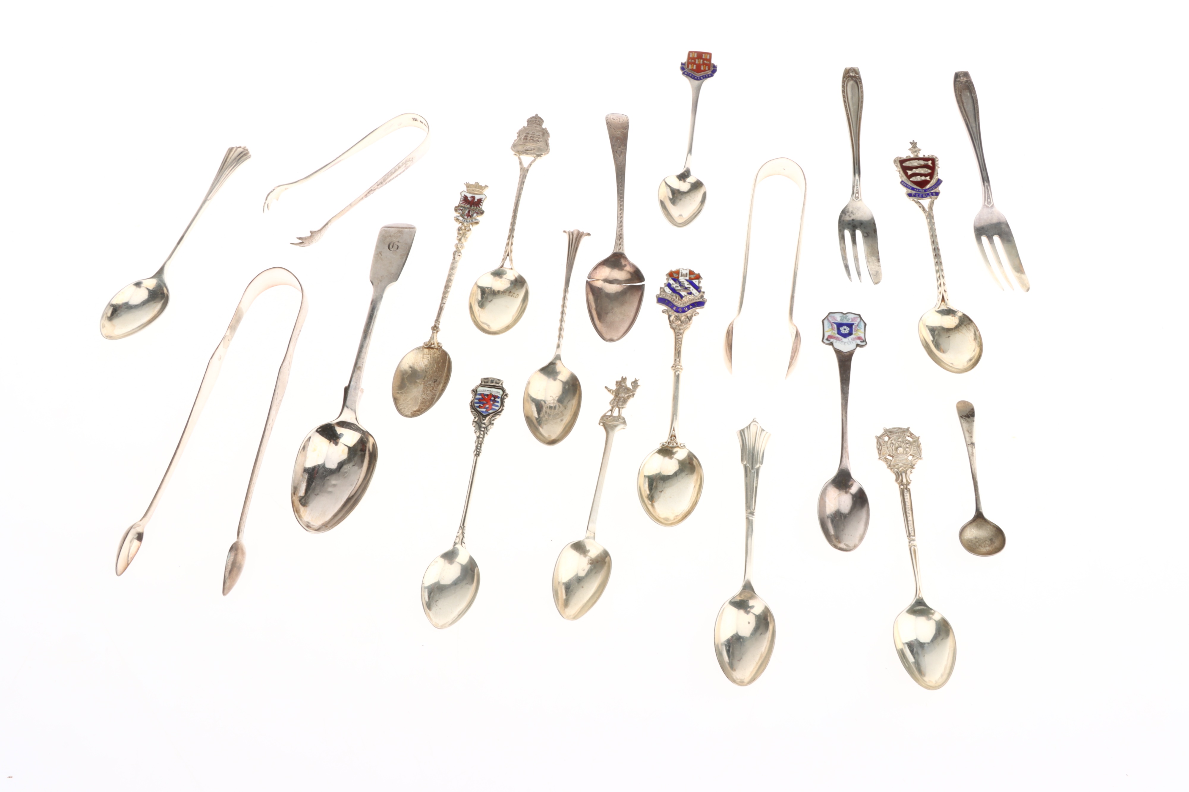 A Group of Silver Flatware,