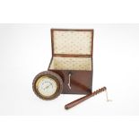 An Oak Rope Edge Barometer Thermometer,