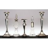 A Pair of George V Hallmarked Silver Candlesticks,