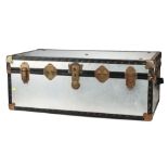 A Vintage Alloy Automobile Trunk,