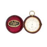 An Edwardian Pocket Aneroid Barometer,