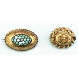 Two Victorian Gold Brooches,