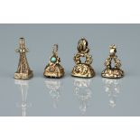 A Collection of Four Victorian Fob Seals and Charms;