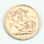 An Elizabeth II Gold Sovereign Coin,
