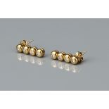 A Pair of 18 ct Gold Daimond Drop Earrings,