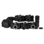A Selection of Five Praktica 35mm SLR Cameras,
