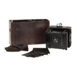 A Goerz Ango Folding Strut Quarter Plate Camera,