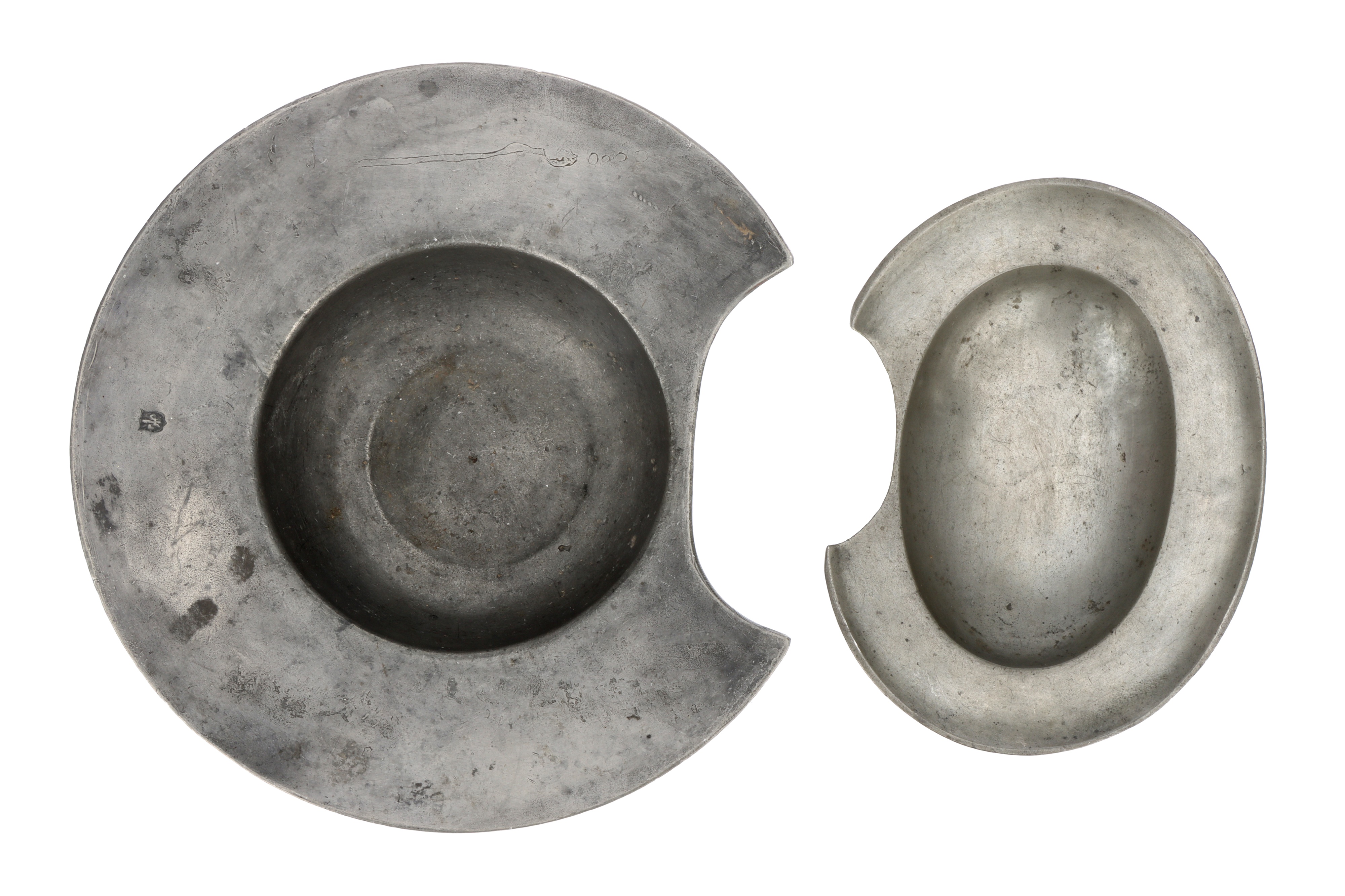 Two Pewter Barber's or Bleeding Bowls, - Image 4 of 5