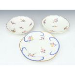 A Near Pair of Sevres Porcelain Writhen Moulded Dishes,