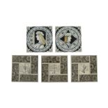 Set of Three Mintons Four Seasons Tiles,