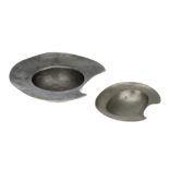 Two Pewter Barber's or Bleeding Bowls,