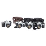 Four Pentax 35mm SLR Cameras,