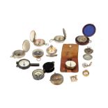 A Collection of Vintage Pocket Compasses,