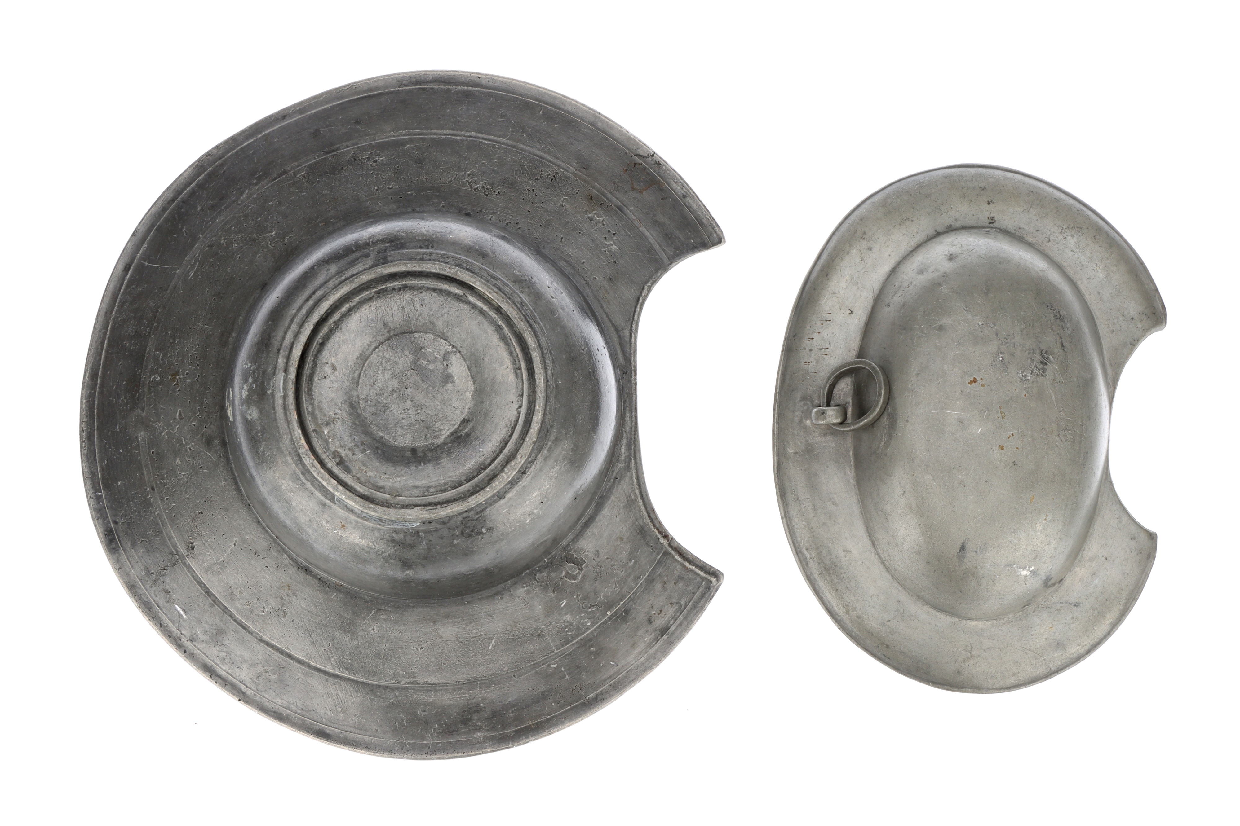 Two Pewter Barber's or Bleeding Bowls, - Image 5 of 5