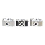 Three Finetta 35mm Viewfinder Cameras,