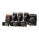 A Selection of Eight Kodak Folding Cameras,