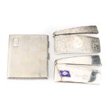 Two Victorian Silver Gentleman's Card Cases,