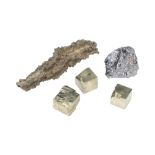 Cubic Crystals of Pyrite,