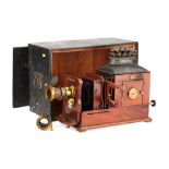 Victorian Brass & Mahogany Magic Lantern,